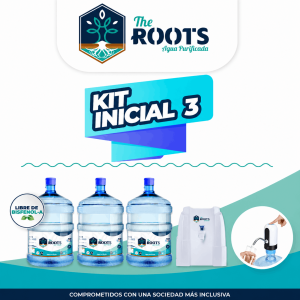 Kit inicial – 3 Bidones de 20L + 1 Dispensador Básico Blanco o USB + Despacho Incluido