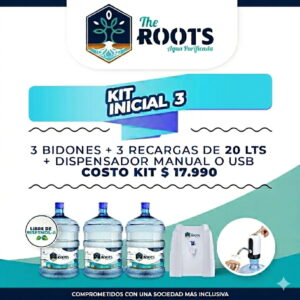 Kit inicial 3 – Agua Purificada + Dispensador + Bidones y Recargas en Ñuñoa