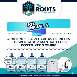 Kit inicial 4 – Agua Purificada + Dispensador + Bidones y Recargas en Ñuñoa