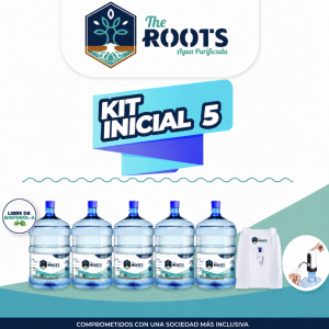 Kit inicial – 5 Bidones de 20L + 1 Dispensador Básico Blanco o USB + Despacho Incluido